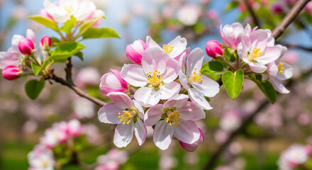 Obraz premium pink flowers of a tree