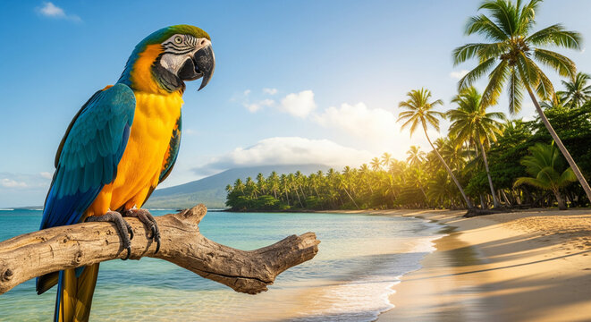 blue and yellow macaw