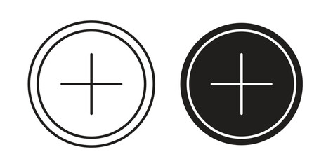 Obraz premium Plus icon line and filled style suitable for web and mobile application