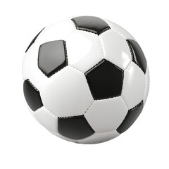 Soccer Ball Isolated on Transparent Background Football Sport Equipment Round Object Design Element