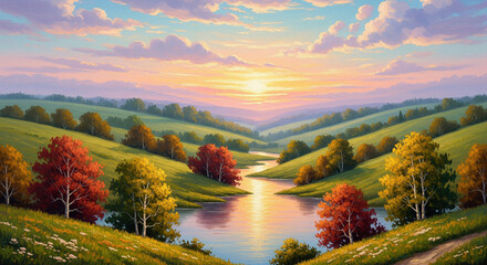 autumn landscape in the mountains