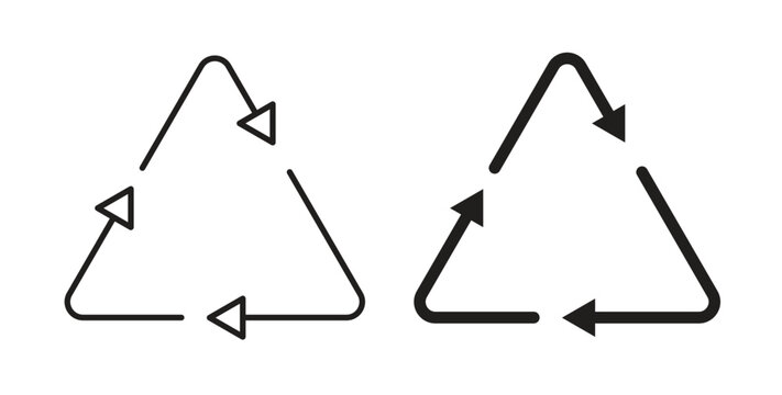 Recycle icon line and filled style suitable for web and mobile application