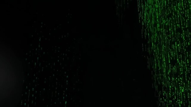 Digital Matrix Code Falling Background
