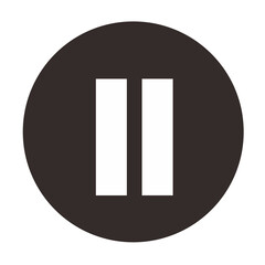 Pause Button Icon Inside Rounded Circle Shape
