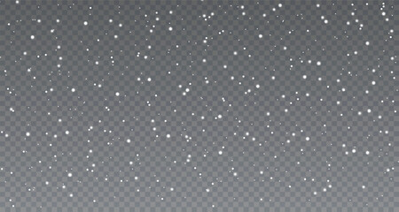 realistic falling snow overlay on transparent background, winter snowflakes effect for photo editing, christmas seasonal snowfall texture.