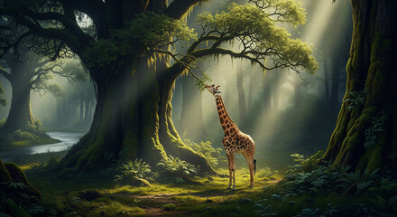 giraffe in the forest