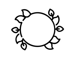 Minimalist leaf wreath frame