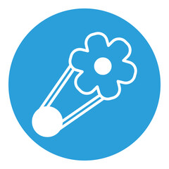 Hair pin Vector Icon which can easily modify or edit