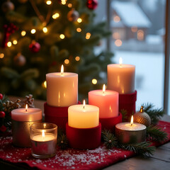 Cozy Holiday Candle Centerpiece