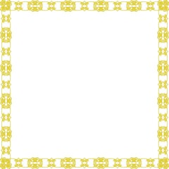 Simple Square Frame with White Background, Unique Style Amazing Frame, Border Frame and Unique Photo Frame, Golden Color, Unique Square Frame