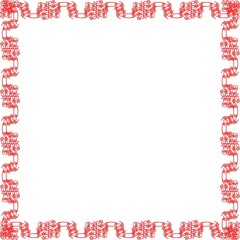 Simple Square Frame with White Background, Unique Style Amazing Frame, Border Frame and Unique Photo Frame, Red Color, Amazing Square Frame