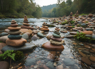 stone on the river