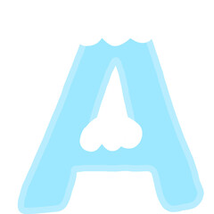 Snowy Letter A Clipart