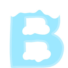 Snowy Letter B Clipart