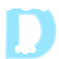 Snowy Letter D Clipart