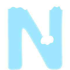 Snowy Letter N Clipart