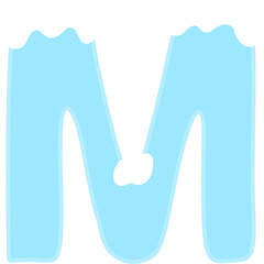 Snowy Letter M Clipart
