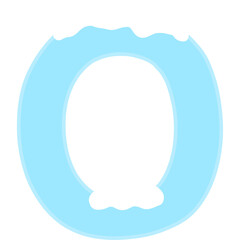Snowy O Letter Clipart