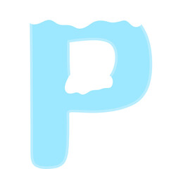 Snowy Letter P Clipart
