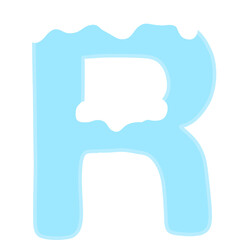 Snowy Letter R Clipart