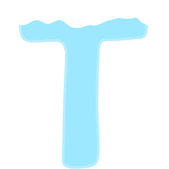 Snowy Letter T Clipart