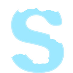 Snowy Letter S Clipart