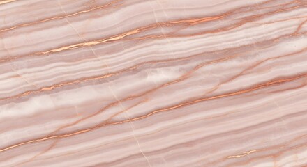 Obraz premium Rose Quartz Elegance: A close-up view unveils the intricate beauty of rose quartz, showcasing its flowing veining patterns and subtle color variations, ideal for design elements.