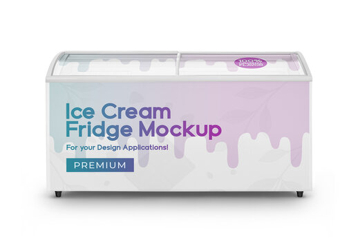 Ice Cream Fridge Mockup