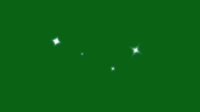Fairy glitter sparkle blinking Particles, white shining dust light, magic sparkles, glitter line stars, twinkle star animation on transparent alpha channel, 4K