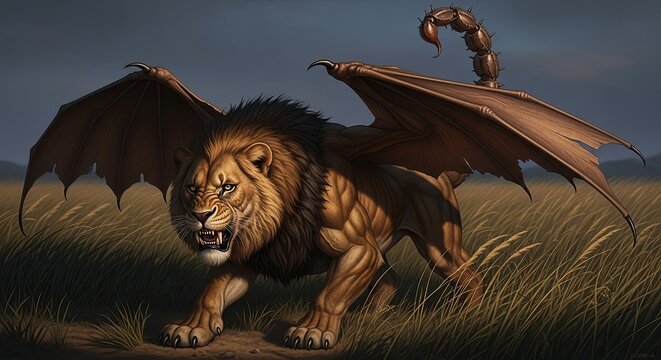 Majestic Manticore - A Mythical Creature in the Wild.