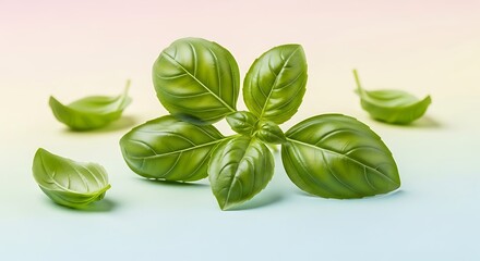Obraz premium Pastel Backdrop Fresh Herb Close-up 