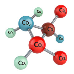 carbon dioxide formula on white background isolated