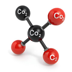 carbon dioxide formula on white background isolated