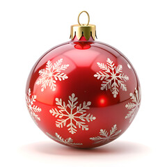 christmas ball on white background isolated 3d illustration