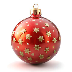 christmas ball on white background isolated 3d illustration