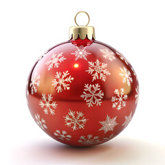 christmas ball on white background isolated 3d illustration
