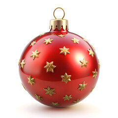 christmas ball on white background isolated 3d illustration