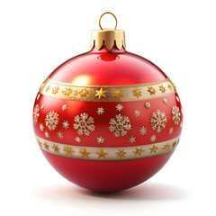 christmas ball on white background isolated 3d illustration