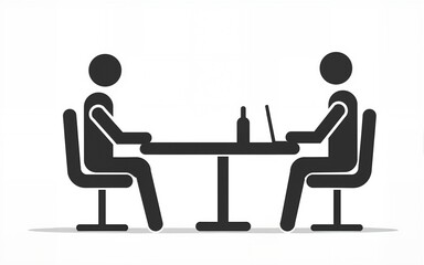 Meeting icon set. Business conference for finding solution, strategy and development symbol isolated on white background. High quality