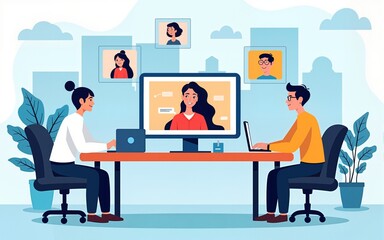 set vector illustration design concept. business cartoon character activity. social network, and online video meetings. smart city. development team working. real estate investment. digital marketing.