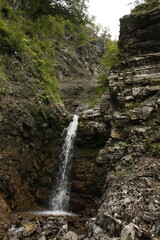 A small mountain waterfall