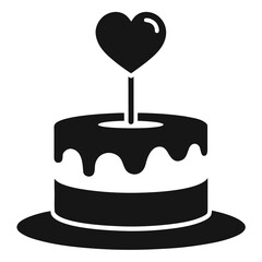 Heart Top Cake Silhouette