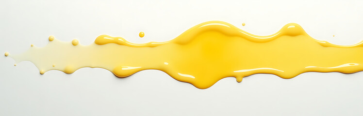 egg yolk pattern splatters across vibrant white surface illuminated softbox lighting minimalist