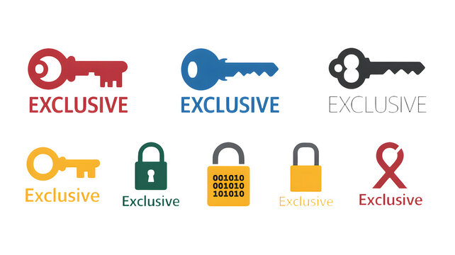 Keys and locks represent exclusive access and security.