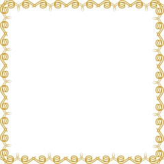 Obraz premium Simple Square Frame with White Background, Unique Frame, Amazing Border Frame and Unique Photo Frame, Sharp Golden Square Frame