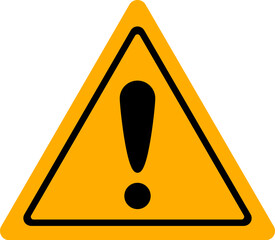 Attention yellow sign