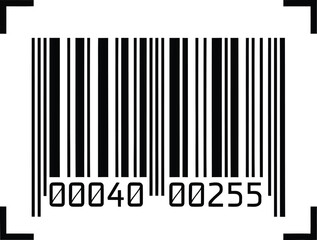 Barcode image scan product upc identification code reader symbol graphic eps silhouette
