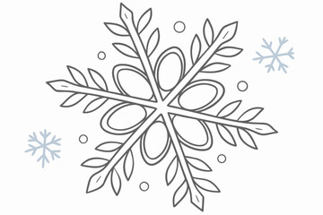 Obraz premium vector illustration of a snowflake