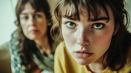 A pair of women relaxing together on a sofa, perfect for depicting friendship or social bonding - Powered by Adobe