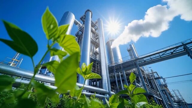 Sustainable energy plant with green technology solutions for a cleaner future economy